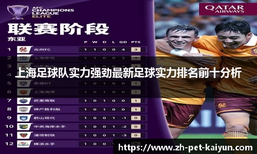 上海足球队实力强劲最新足球实力排名前十分析